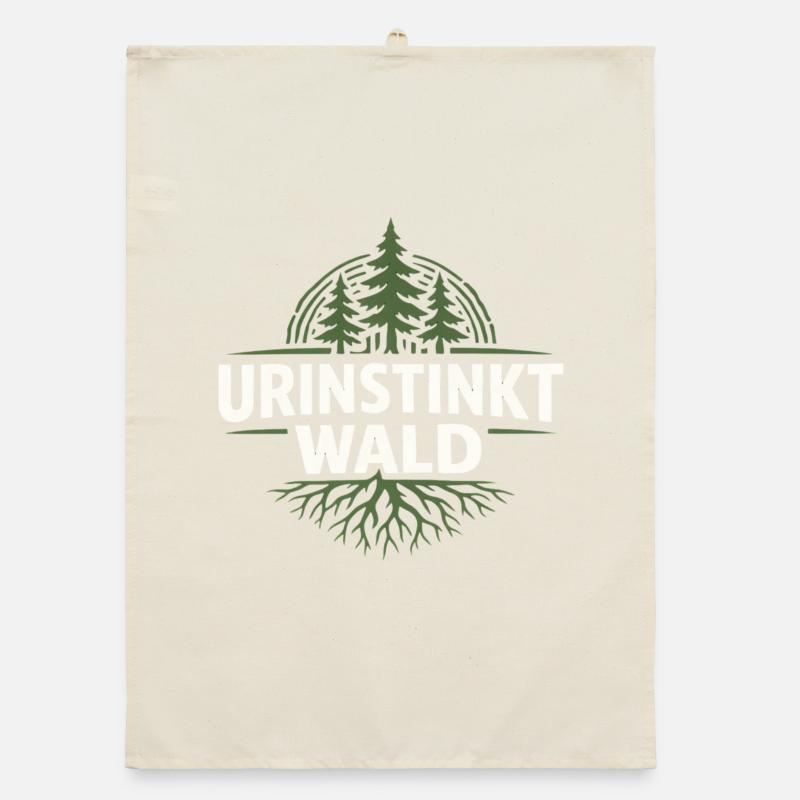 Primal Instinct Forest Emblem Organic dish towel
