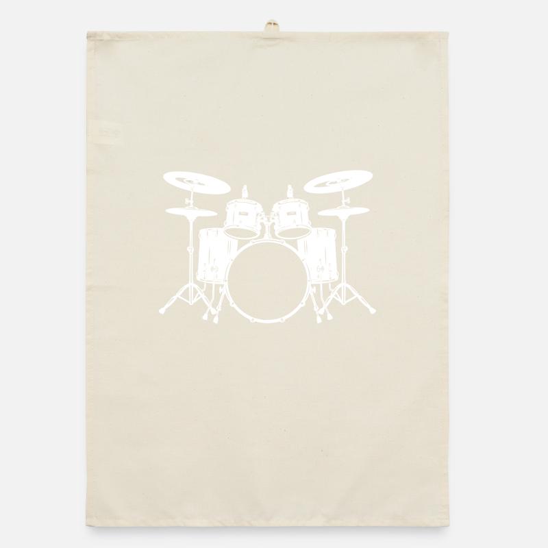 Drum Sketch Organic dish towel