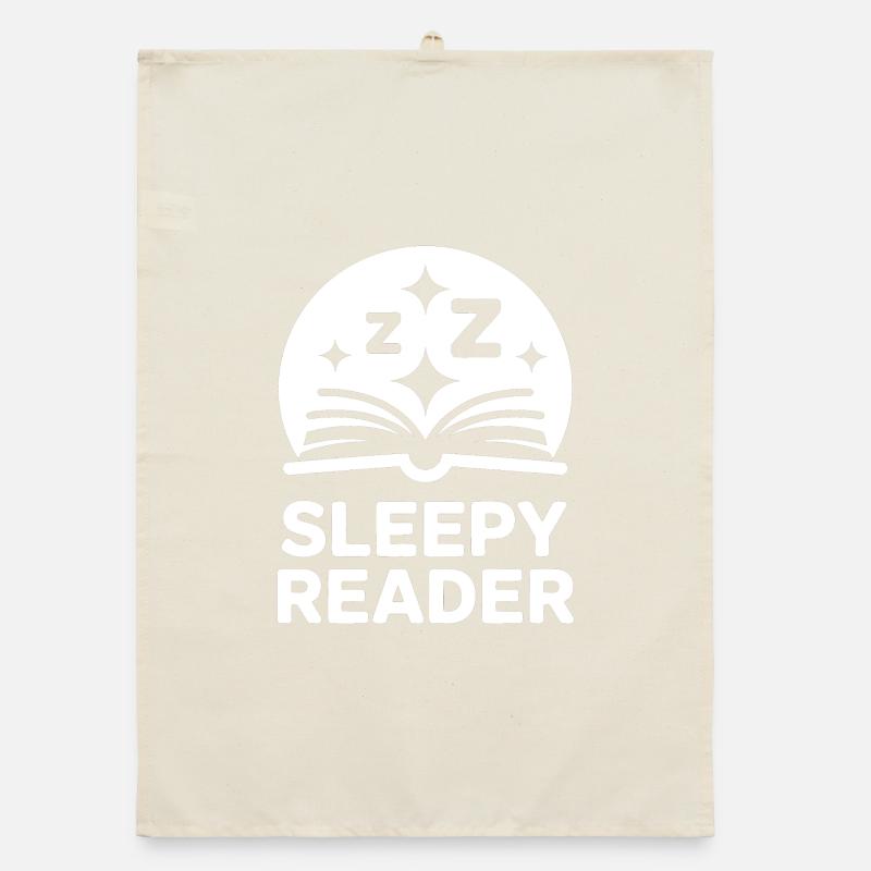 Sleepy Reader Reading Organic dish towel