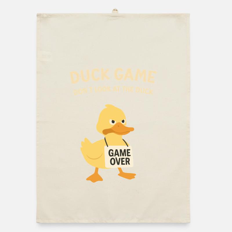 Duck Game Game Over Shield Organic dish towel
