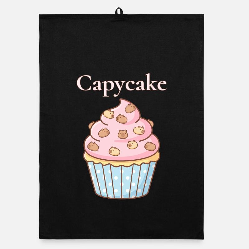 Capycake Cupcake with Capybara Sprinkles Organic dish towel