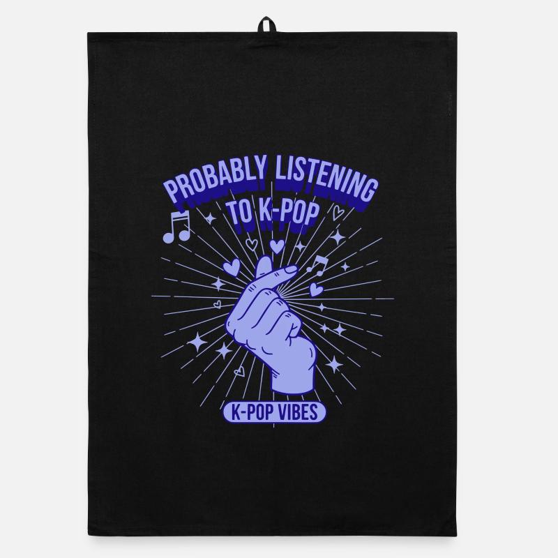 Probablement en train d’écouter de la musique coréenne avec des vibes K-Pop Torchon bio