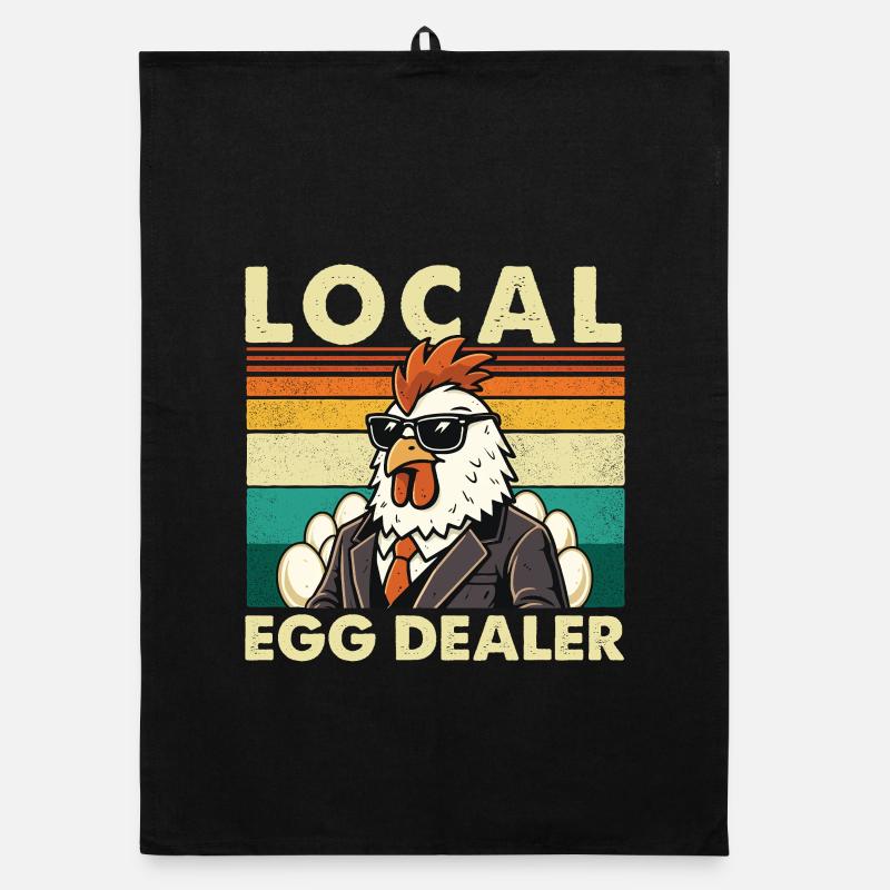 Lokaler Eierhändler Hähnchen-Oster-Bauernspaß Organic Geschirrtuch