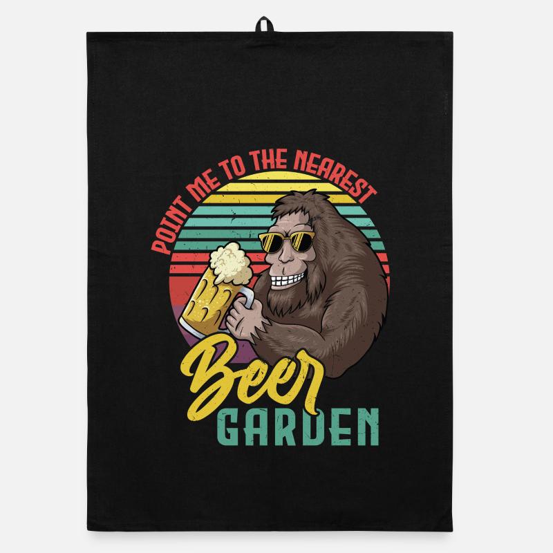 Sasquatch Biergarten Retro Organic Geschirrtuch