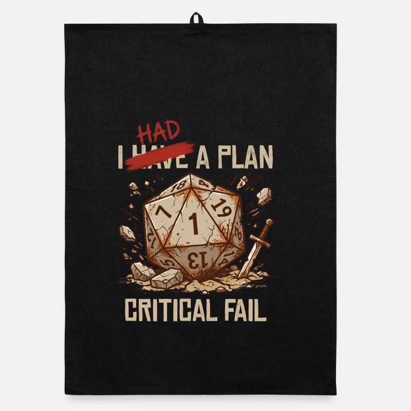 Critical Fail – I Had A Plan Cube Design Organic dish towel