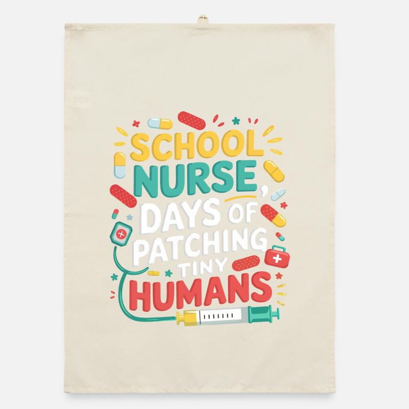 Schulkrankenschwester Patchwork Minis Organic Geschirrtuch