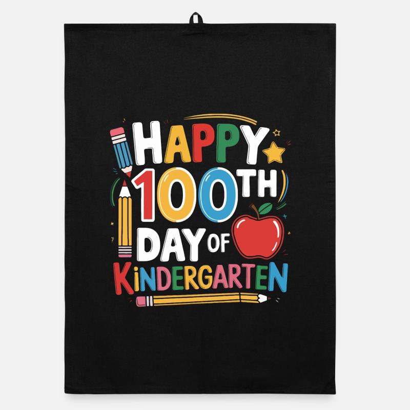 100 Tage Kindergarten Jubel Organic Geschirrtuch