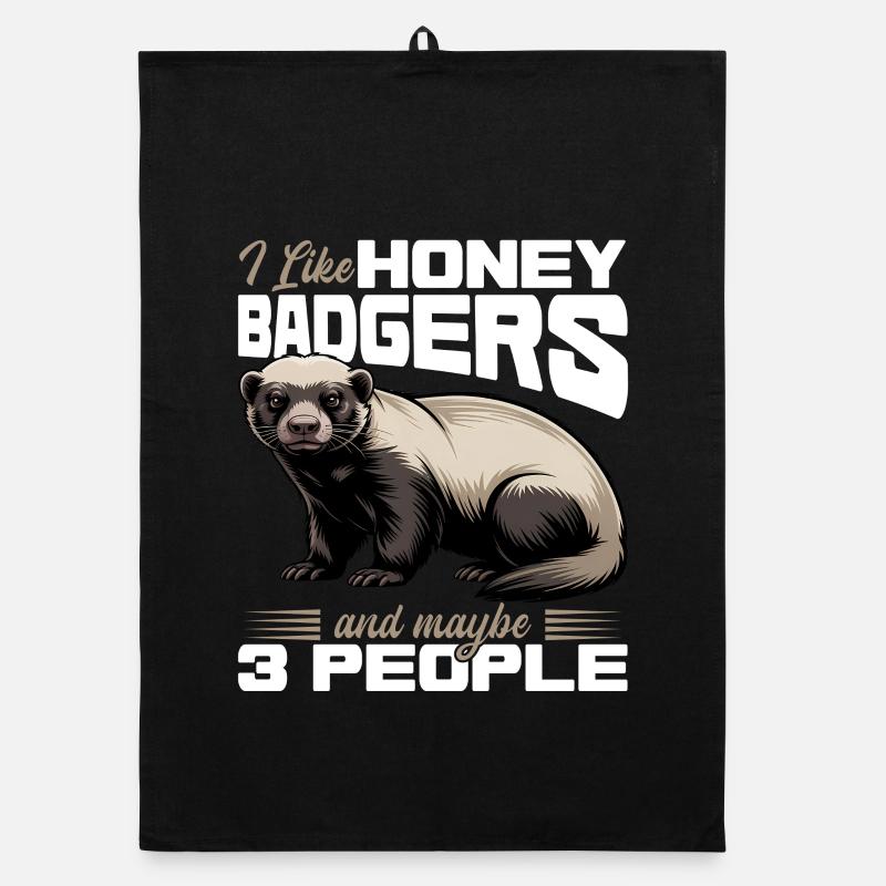 Funny Honey Badger Organic dish towel