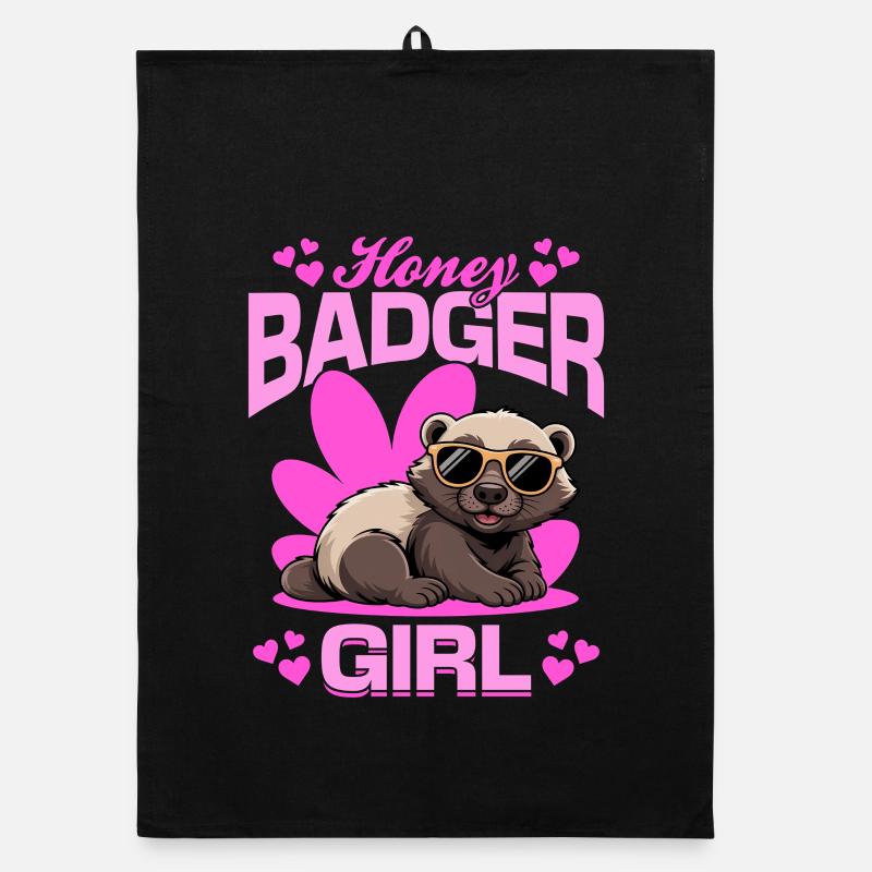 Funny Honey Badger Organic dish towel