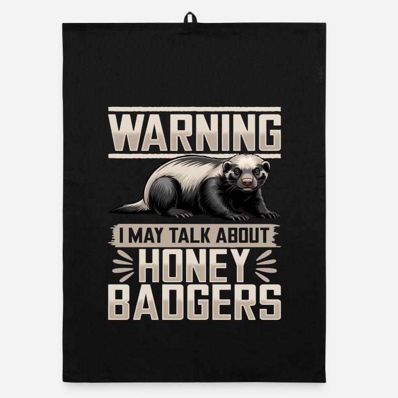 Funny Honey Badger Organic dish towel