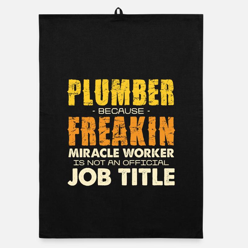 Plumber Wunderhandwerker Humor Organic Geschirrtuch