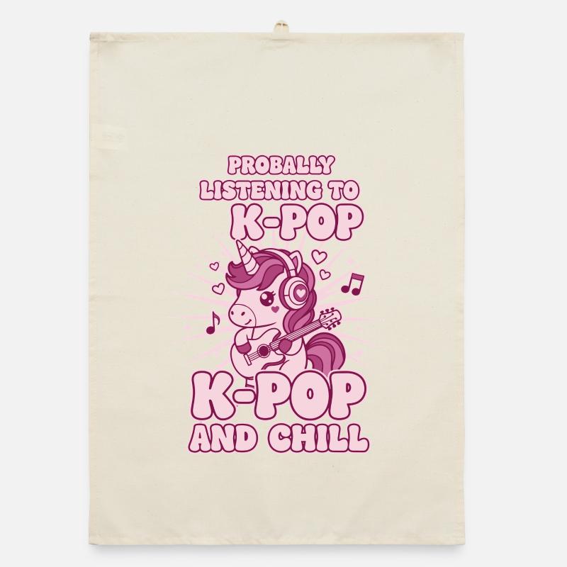 Probablement en train d’écouter du K-Pop et du Chill Unicorn Torchon bio