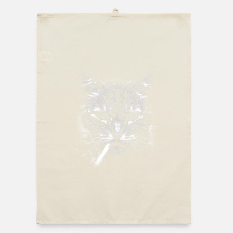 Fumer, cigarette, chat fumer une cigarette Torchon bio