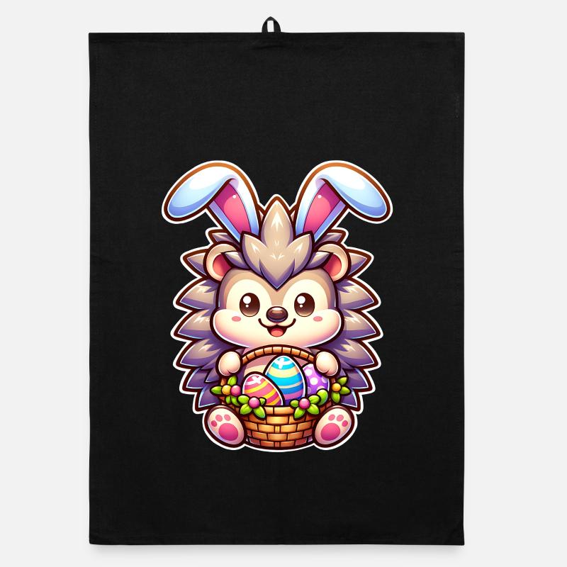 Easter Hedgehog Organic dish towel