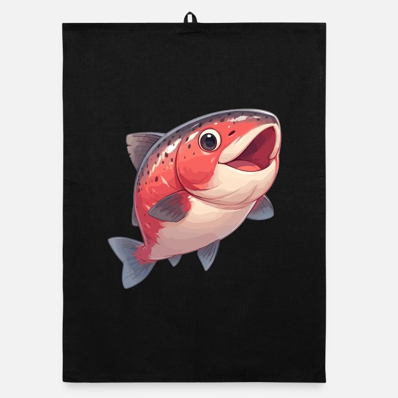 Lachse Lachs Organic Geschirrtuch