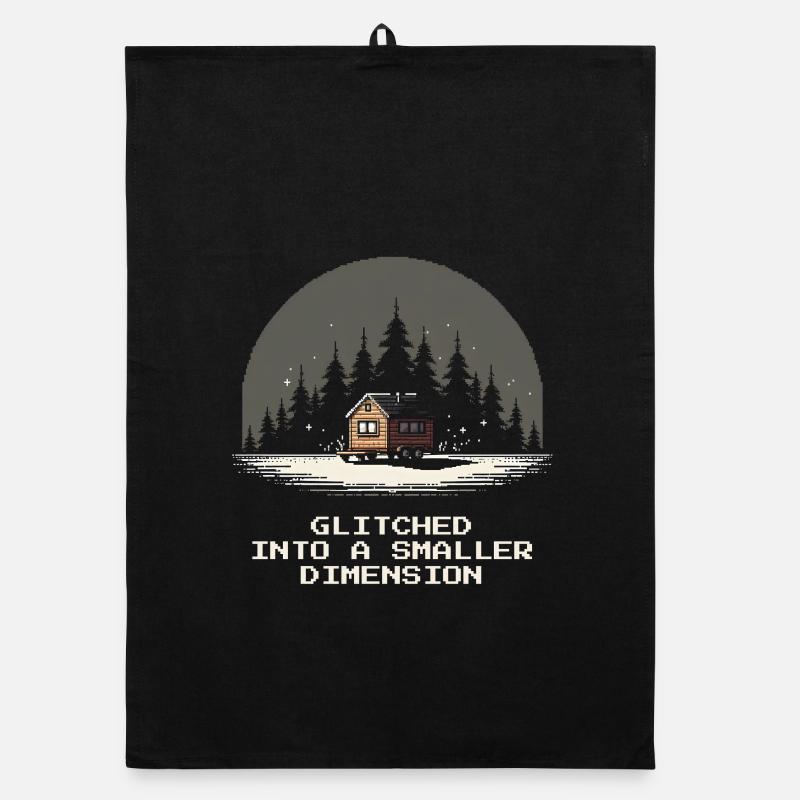 Smaller dimension glitched | Micro house Organic dish towel