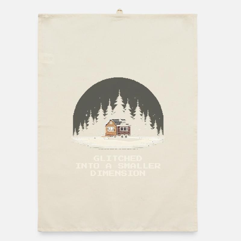 Smaller dimension glitched | Micro house Organic dish towel