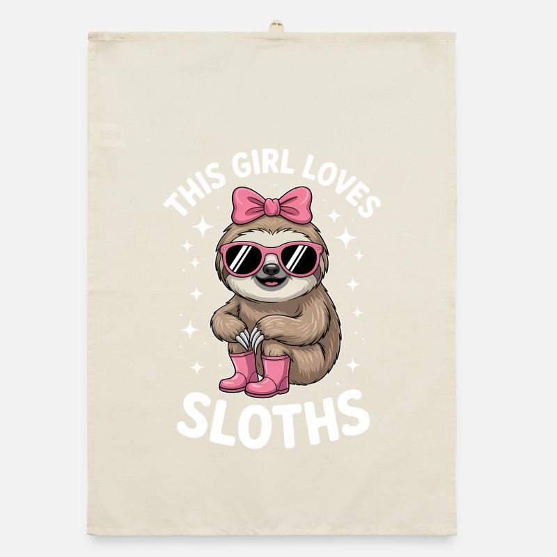 Sloth Sayings Sloth Funny Sloth Gift Organic dish towel