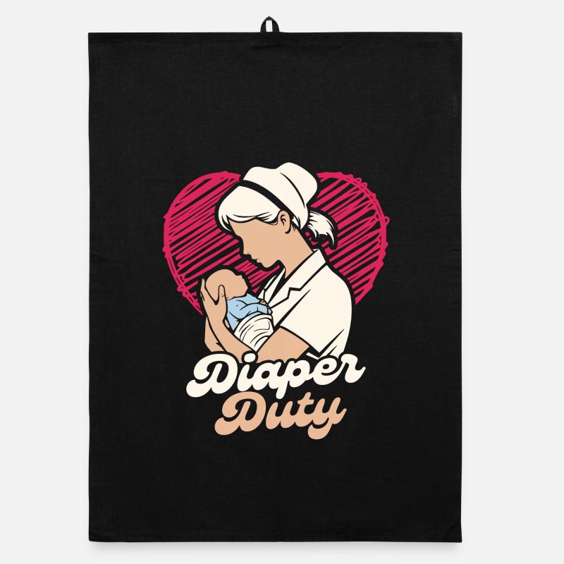 NICU Krankenschwester Diaper Duty Organic Geschirrtuch