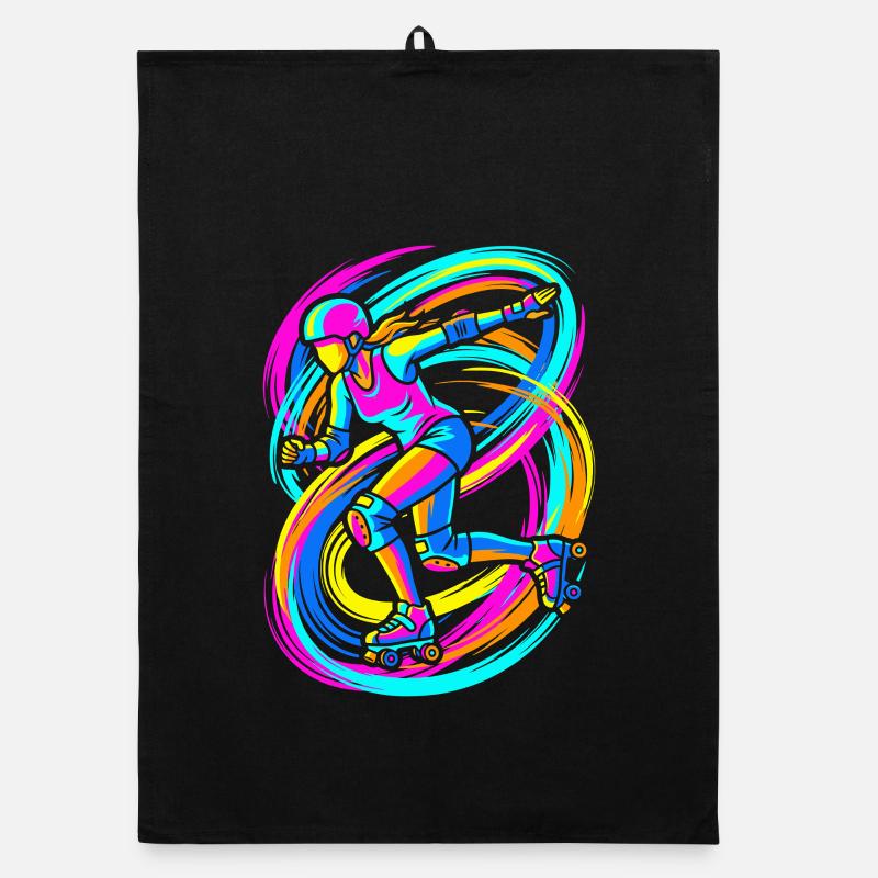 Roller skater Organic dish towel