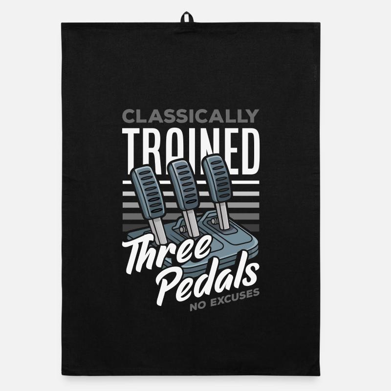 Manual car, classically trained Organic dish towel