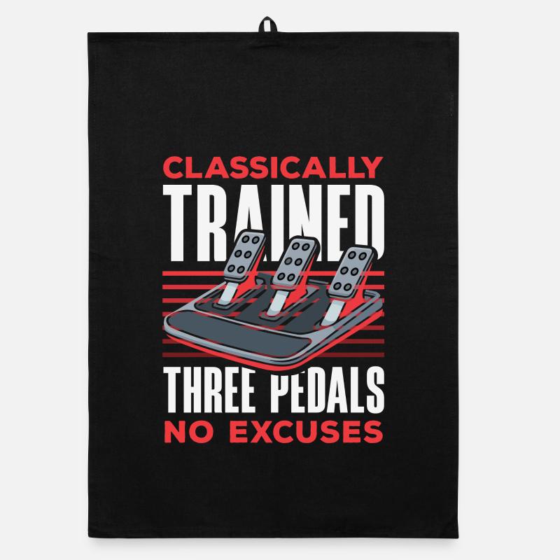 Manual car, classically trained Organic dish towel