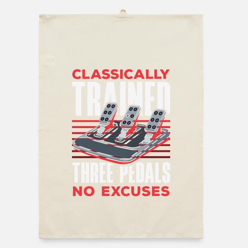 Manual car, classically trained Organic dish towel