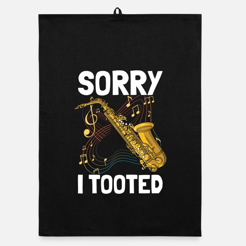 Sorry i tooted saxophone saxophone player Organic dish towel