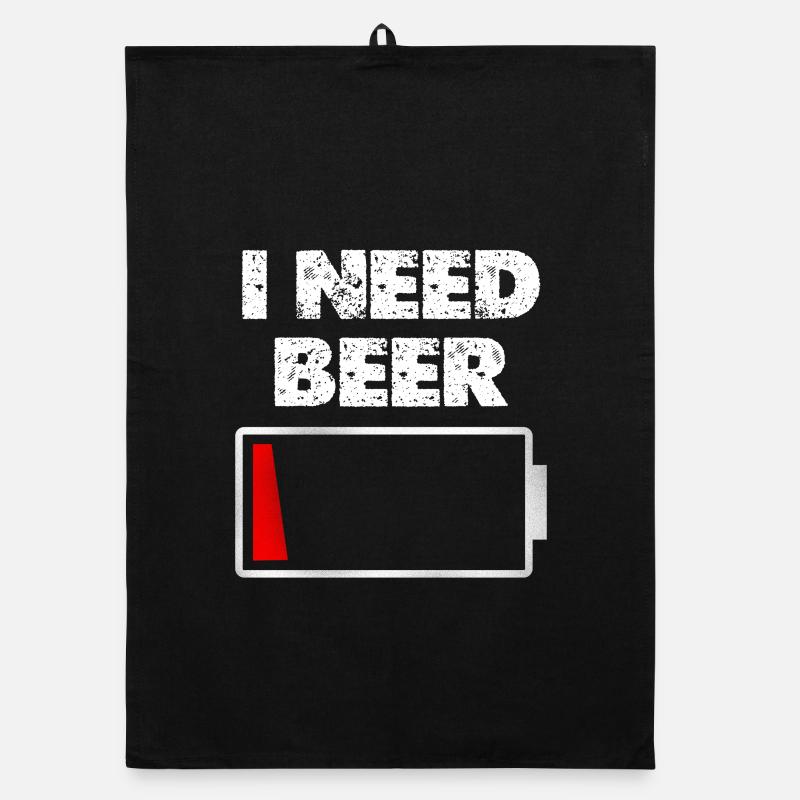 I Need Beer – Battery empty Organic dish towel