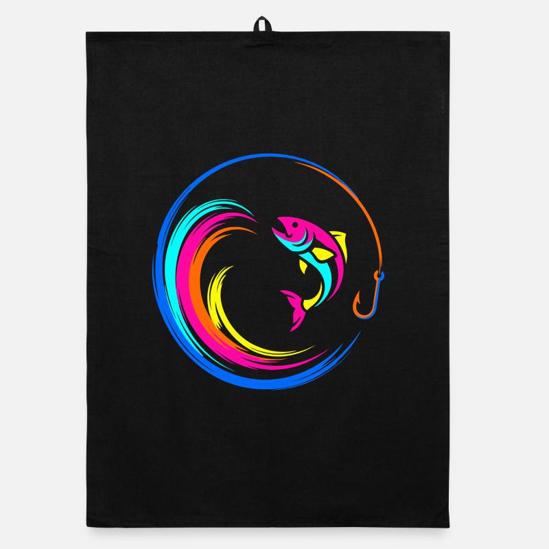 Fish Fish Hook Organic dish towel
