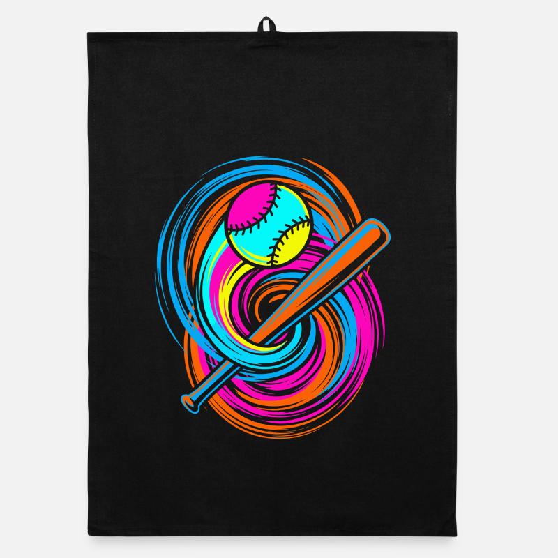 Baseball bat and ball Organic dish towel