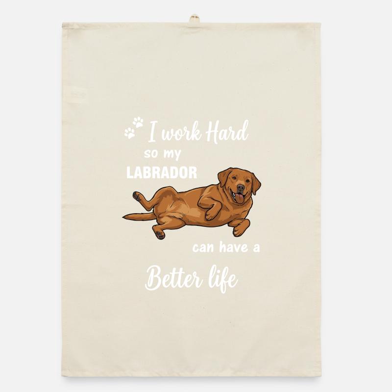 Echte Labrador Liebe Hundebesitzer Statement Organic Geschirrtuch