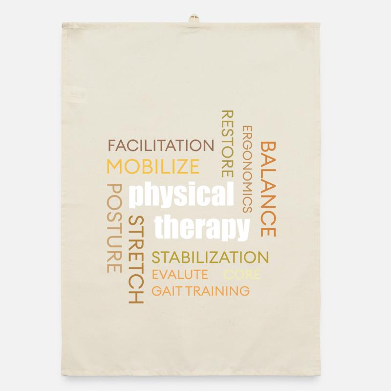 Physiotherapy Word Cloud: Mobilization Organic dish towel