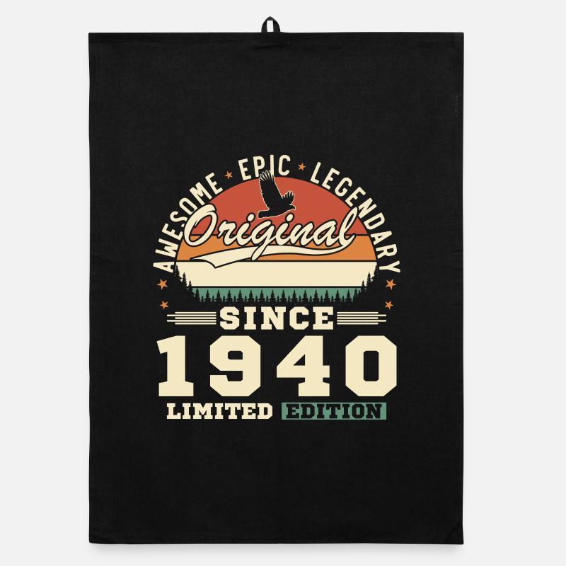 1940's Vintage Retro Birthday Gift Organic dish towel