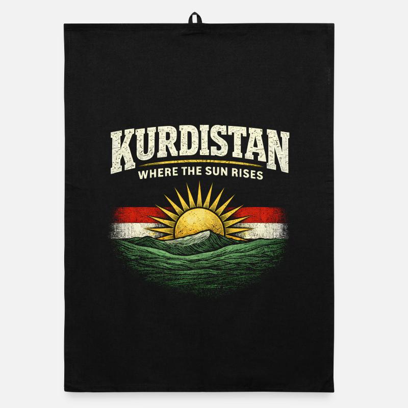Kurdistan Where The Sun Rises Kurd Kurds Organic dish towel
