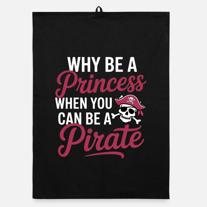 Pirate Princess Rebellion Tee Organic dish towel