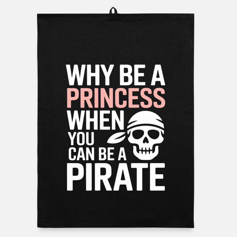 Pirate Princess Boldness Organic dish towel