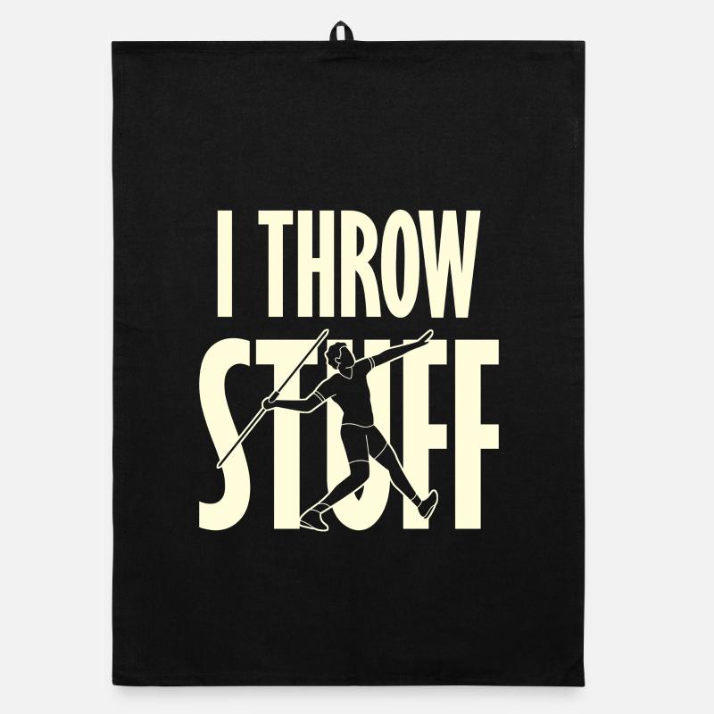 I Throw Stick Sport Tee Organic Geschirrtuch