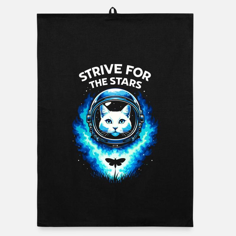 Cat Astronaut Space Torchon bio