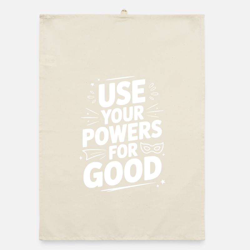 Use Your Powers for Good Organic dish towel
