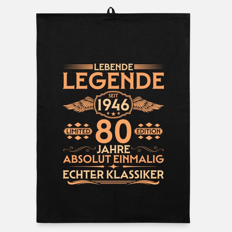 Absolument unique, né en 1946, 80e anniversaire Torchon bio