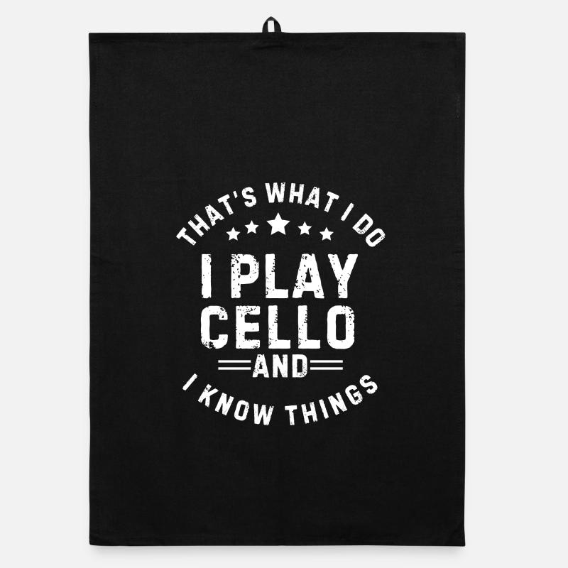 Je joue du violoncelle et je sais des choses Torchon bio