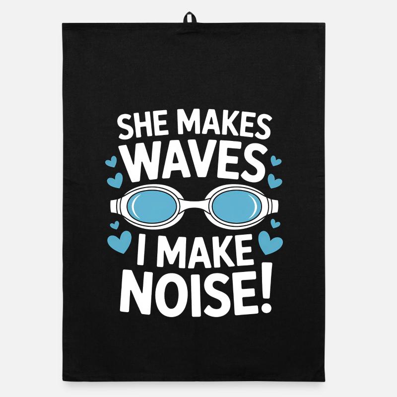 Dictions de natation : Drôle de cadeau de natation Torchon bio