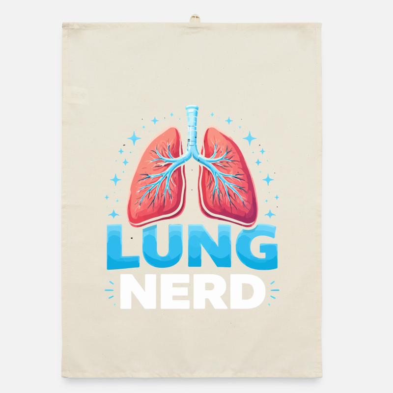 Lung Nerd : Illustration colorée de Lung Torchon bio