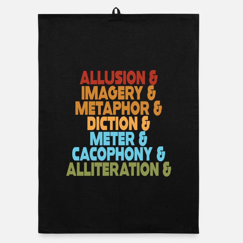 Literarische Mittel Typografie-Stack Organic Geschirrtuch