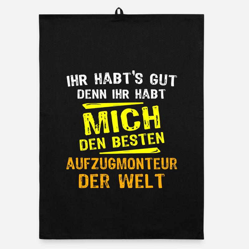 Elevator Technician Gift Organic dish towel