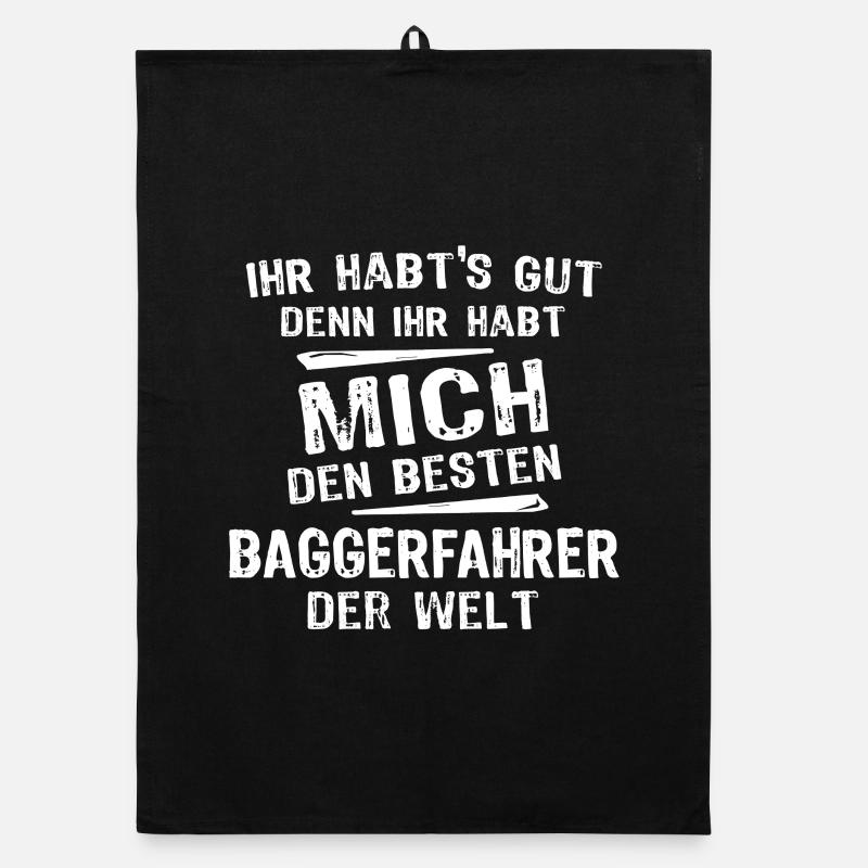 Excavator Operator Organic dish towel