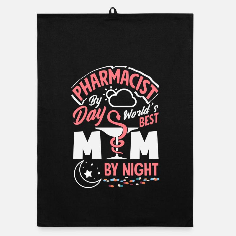 Pharmazeutin Bei Tag Mutter Bei Nacht Mutter Organic Geschirrtuch