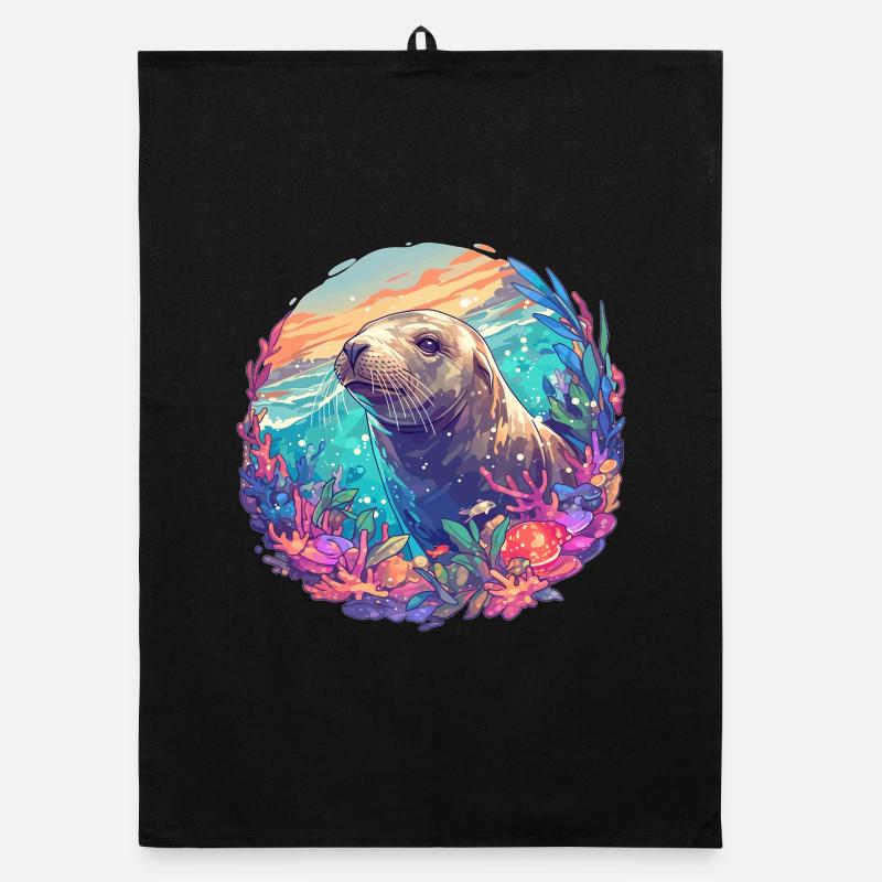 Seelöwen Seelöwe Organic Geschirrtuch