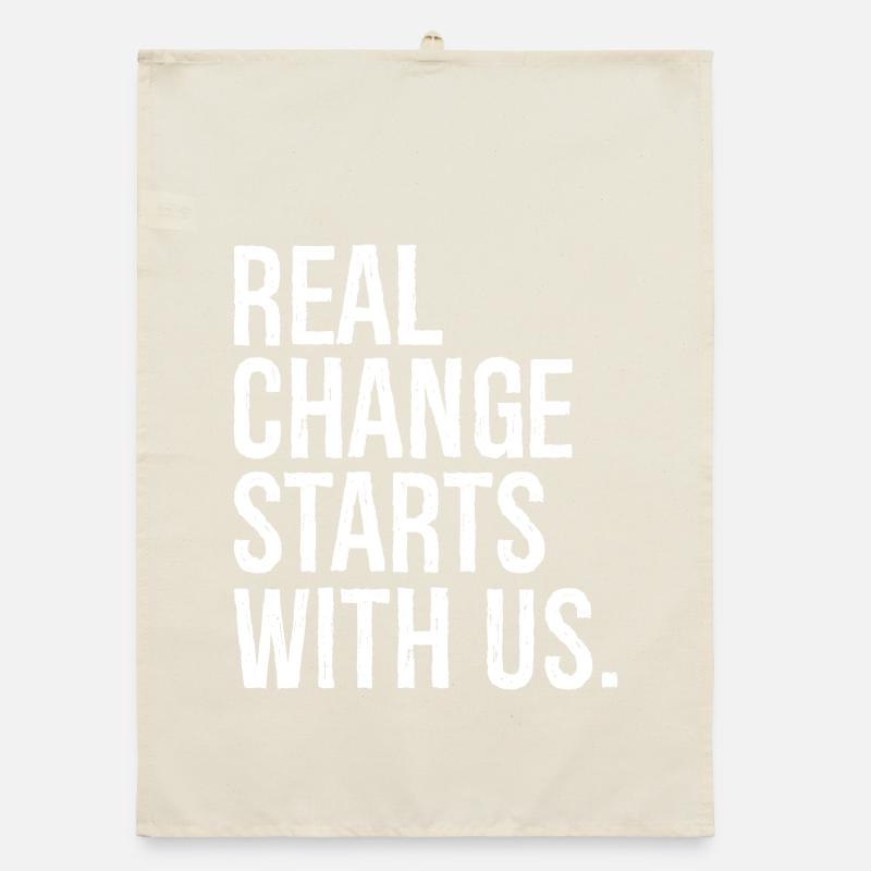 Echte Veränderung beginnt bei uns Organic Geschirrtuch